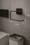 Square Adhesive Outdoor Toilet Roll Holder, Wc Paper Holder Black Ks-001 - 7