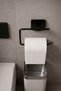 Square Adhesive Outdoor Toilet Roll Holder, Wc Paper Holder Black Ks-001 - 2