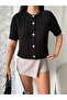 Gold Buttoned Hair Knit Cardigan - 5