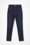 Women's High Waist Skinny Fit Stretchy Navy Blue Jean Trousers High Waist - 2