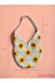 Knitted Sunflower Motif Lined Bag - 3