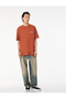 Short Sleeve Crew Neck Cotton Oversize Back Printed T-Shirt - 2