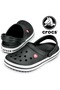 Crocband 11016 Sabo Doctor and Nurse Slippers Orthopedic Unisex Slippers Black
