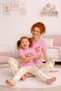 Mother-Daughter (Combined You Make Your Own, One Product Price) Short Sleeve Long Bottom Combed Cotton Pajama Set - 8