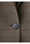 Wool Blend Check Blazer Jacket - 7