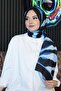 Zebra Pattern Black Soft Cotton Shawl - 2