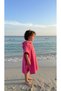 Children's Pink Flamingo Embroidered Quick Water Absorbing Hooded Bath Pool Beach Poncho Towel - 3