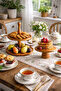 Justwood 2 Tier Cake Stand and 20 cm Mini Wooden Cookie Pastry Presentation Set
