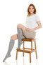 Premium Gray Melange Women's Seamless Knee-Length Bamboo Socks - 389-grml - (1 PAIR) - 3