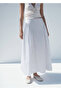 Cotton Drawstring Midi Skirt - 4