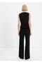 Low-Waisted Straight-Cut Fabric Pants - 4