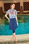 Parachute Navy Blue Tights Semi-Closed Swimsuit M2452 - 4