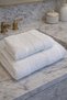 2-Piece 100% Cotton 1 Piece 70X140Cm Bath Towel 1 Piece 50X90Cm Hair Towel White Towel Set - 2