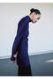 Satin Dress with High Collar