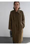 Long Cotton Trench Coat with Hidden Buttons - 2