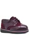 Hidra Claret Red Patent Leather Laced Classic Baby Boy Shoes - 2