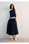 Cotton Drawstring Midi Skirt - 2