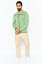 Men Round Neck Allover Print Long Sleeves Top, Green - 4