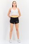 Women Sportswear Fit Brand Logo Running Shorts, Black - 3