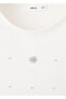 Cotton T-Shirt with Rhinestones - 5