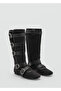 Buckle Suede Boots