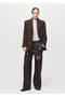 Leather Look Wide Leg Pants - 2
