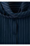 Bow Tie Collar Striped Blouse - 5