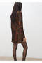 Paisley print satin dress - 4