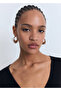 Vine Detailed Neckline Knitwear Dress - 6