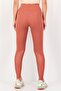 Women Sportswear Fit Training Leggings, Rust - 3