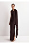 Asymmetrical Dress with Shawl Detail - 2