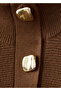 High Collar Sweater with Jewel Buttons - 5