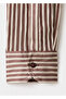 Bow Tie Collar Striped Blouse - 5