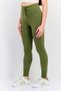 Women Sportswear Fit Brand Logo Training Leggings, Olive - 2