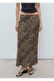 Leopard patterned midi skirt