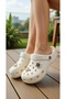 Women's Cros Sabo Slippers Sea Pool Beach Garden Slippers Closed Toe Slippers with Stone Accessories - 3