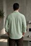 Non-Ironing Oversized Shirt in Sage Green - 3