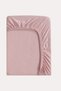 Pink - White Color 100% Cotton Combed Baby Bed Sheet 60X120Cm - Elastic Baby Bed Sheet Set of 2 - 2