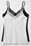 Women's Cotton Undershirt with Lace V-Neck Special Flexible Fit (3168) - 4