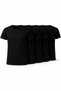 Men's Black 5-Piece Slim Fit 100% Cotton Basic Crew Neck T-Shirt