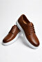 High Quality Slide Model Faux Leather Lace-Up Casual Comfortable Classic Shoes Brown - 3