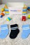 Organic Cotton Unisex 3-Piece Boxed Premium Striped Detailed Newborn Baby & Kids Socks - 2