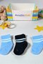 Organic Cotton Unisex 3-Piece Boxed Premium Striped Detailed Newborn Baby & Kids Socks - 4