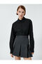 Crop Shirt Long Sleeve Buttoned with Pocket Detail - 2