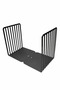 2 Pieces 📙   Black Striped 📙   Decorative Metal Book Holder - Shelf Organizer Book Upright Holder Decorative Book Support Desktop Bookshelf Organizer Shelf Book Rest Office Home Study Desk Book Stopper - 2