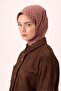 وشاح قطني ناعم رفيع باللون الأحمر والبني والفضي بنمط القش غير قابل للانزلاق وقابل للتنفس مقاس 90x90