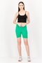 Women Plain Basic Shorts, Green - 4