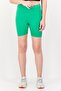 Women Plain Basic Shorts, Green