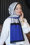 Zebra Pattern Blue Soft Cotton Shawl