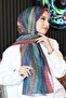 Wavy Pattern Multicolor Soft Cotton Shawl - 2